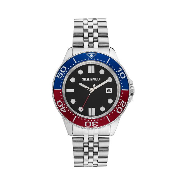 CLASSIC STATEMENT WATCH SILVER MULTI For Cheap