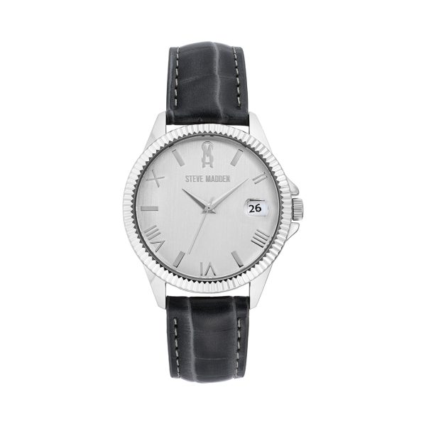 CLASSIC EMBOSSED WATCH SILVER MULTI Online now