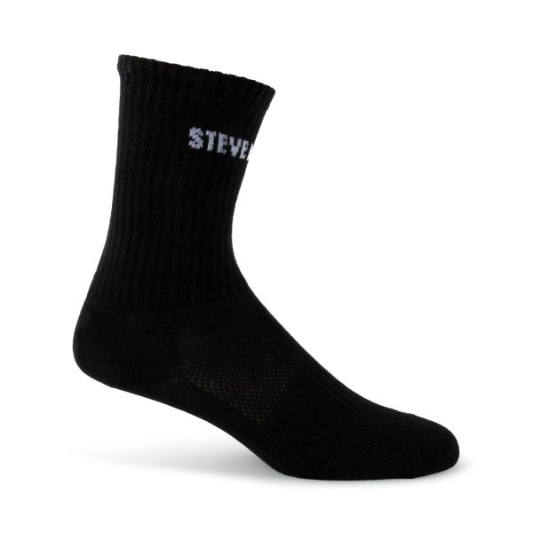 4PK WOMEN S BLACK LOGO CREW SOCKS Online now