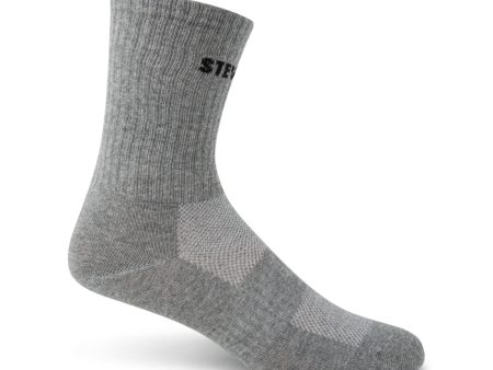 4PK WOMEN S GREY MULTI LOGO CREW SOCKS Online now