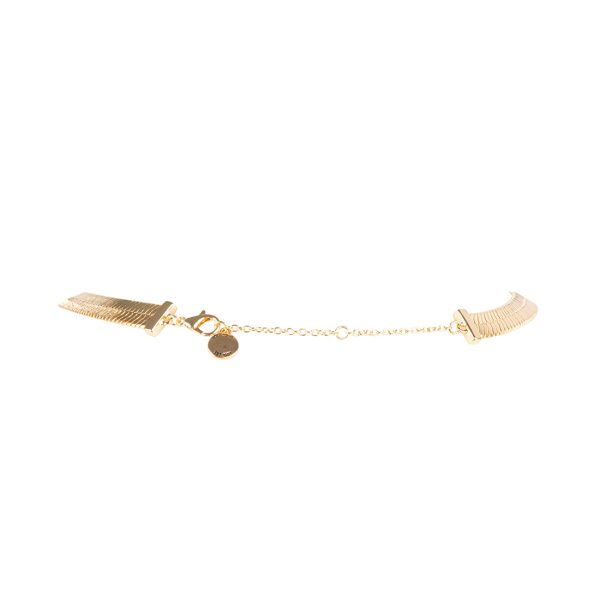 HERRINGBONE THICK CHAIN NECKLACE GOLD Online Hot Sale