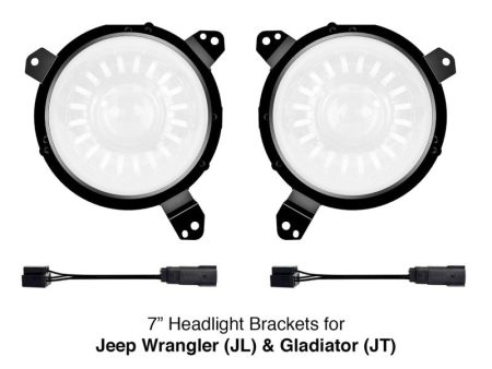 XK Glow Universal Fog Light Mounting Brackets for Jeep Wrangler JL and Gladiator JT Models 4In Fashion