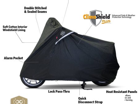 Dowco Scooter WeatherAll Plus Cover Black - Large Discount