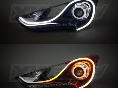 XK Glow 24inch - 2pc Sequential Switchback LED Strip Kit DRL Turnsignal for Headlights For Discount