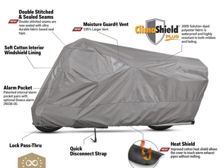 Dowco Adventure Touring WeatherAll Plus Motorcycle Cover - Gray Online