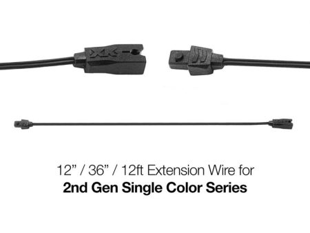 XK Glow Single Color Series 2nd Gen 2pin Extension Wire for 36In Hot on Sale