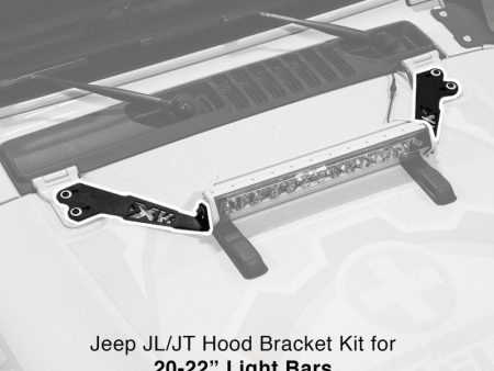 XK Glow Jeep JL JT Hood Light Bar Bracket Kit 20In Online now