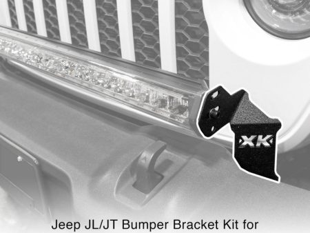 XK Glow Jeep JL JT Front Bumper Light Bar Bracket Kit 20-36In Cheap