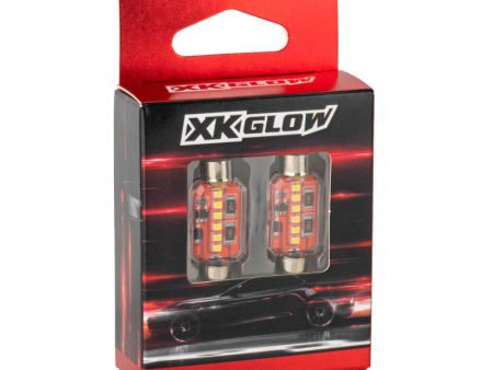 XK Glow White Festoon Error Free Ultra Bright LED Bulbs w  Built-in Canbus 2pc 42mm For Cheap