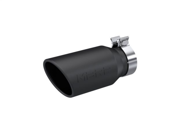 MBRP Universal Tip 4.5in OD   3.2in Inlet   10in Length   Angled Cut Rolled End - Black Online