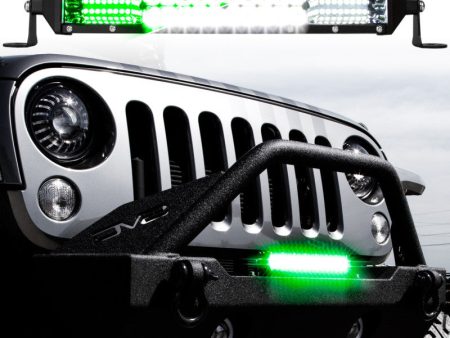 XK Glow 2-in-1 LED Light Bar w  Pure White and Hunting Green Flood and Spot Work Light 20In Supply