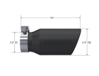 MBRP Universal Tip 4.5in OD   3.2in Inlet   10in Length   Angled Cut Rolled End - Black Online