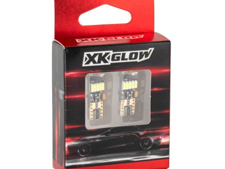 XK Glow White T10 194 Error Free Ultra Bright LED Bulb 2pc Set w  Built-in Canbus Online now