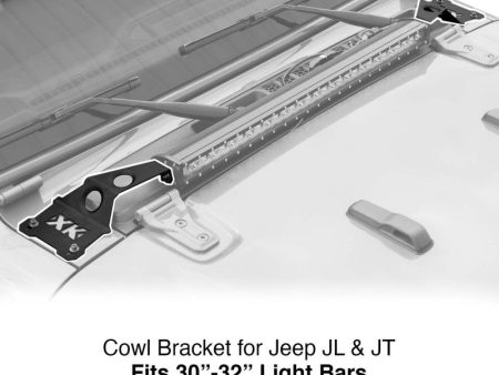 XK Glow Cowl Light Bar Bracket for Jeep Gladiator JT & Wrangler JL (30-32In Bar) on Sale