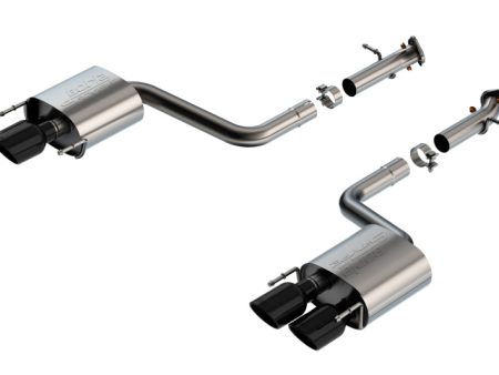 Borla 15-24 Lexus RC F Axle-Back Exhaust System S-Type - Black Chrome For Sale