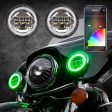 XK Glow 4.5In Chrome RGB LED Harley Running Light XKchrome Bluetooth App Controlled Kit on Sale