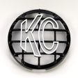 KC HiLiTES 6in. Round ABS Stone Guard for SlimLite Daylighter Lights (Single) - Black White KC Logo Fashion