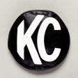 KC HiLiTES 8in. Round Soft Cover (Pair) - Black w White KC Logo Supply