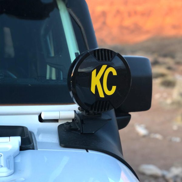 KC HiLiTES 6in. Light Shield   Hard Cover for SlimLite LED - Black For Cheap