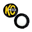 KC HiLiTES 8in. Round Soft Cover HID (Pair) - Black w Yellow Brushed KC Logo on Sale