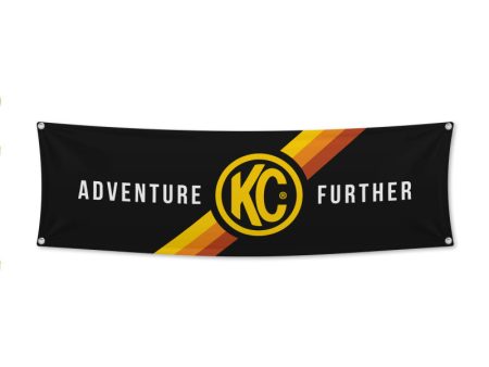 KC HiLiTES 17in. x 60in. Banner - Black w Yellow Online