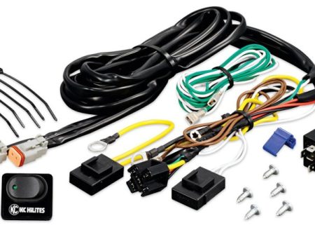 KC HiLiTES Wiring Harness w 40 AMP Relay & LED Rocker Switch (Up to 2 - 130w Lights) Fashion