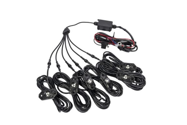 KC HiLiTES C-Series RGB LED Rock Light Kit (Incl. Wiring) - Set of 6 Supply