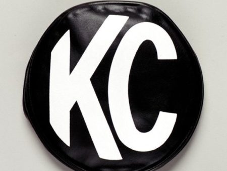 KC HiLiTES 5in. Round Soft Cover (Pair) - Black w White KC Logo Cheap