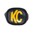 KC HiLiTES 3in. Rectangle Soft Cover (Pair) - Black w Yellow KC Logo Online Hot Sale