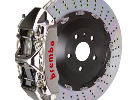 Brembo 15-23 Mustang GT (S550) Front GTR BBK 6 Piston Billet405x34 2pc Rotor Drilled- Nickel Plated Hot on Sale