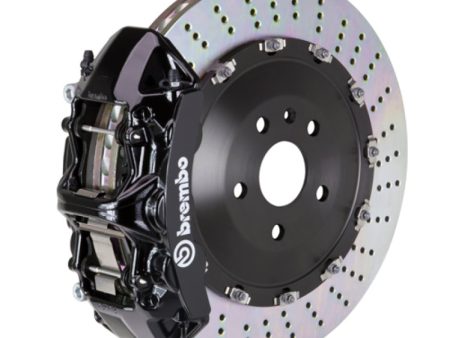 Brembo 15-23 Mustang GT (S550) Front GT BBK 6 Piston Cast 405x34 2pc Rotor Drilled-Black Discount