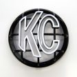 KC HiLiTES 5in. Round ABS Stone Guard for Apollo Lights (Single) - Black w White KC Logo Online now