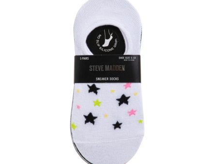 5PK WOMEN S BLACK MULTI SNEAKER SOCKS Hot on Sale