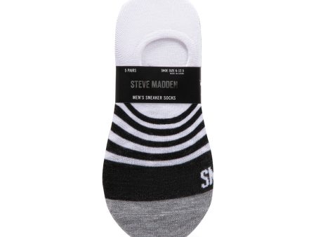 5PK MEN S WHITE MULTI SNEAKER SOCKS Online Hot Sale