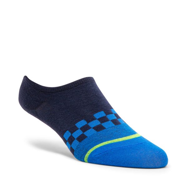 5PK MEN S BLUE MULTI SNEAKER SOCKS Online Sale