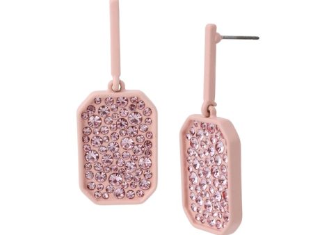 STONE PENDANT EARRINGS BLUSH on Sale